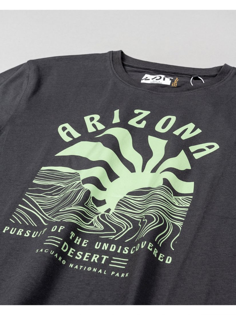 Μπλούζα βαμβακερή μακρυμάνικη με διάφορα print για αγόρι Lsn Try πετρόλ