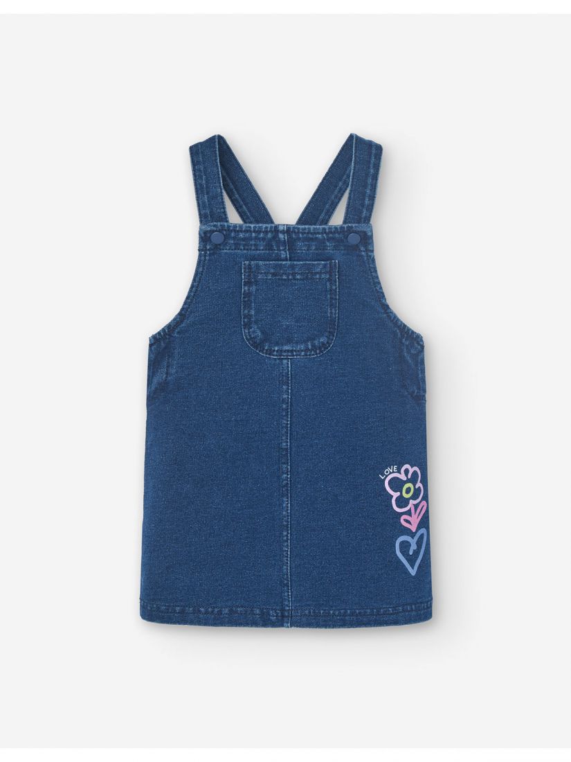 Σαλοπέτα φόρεμα  με καρδούλες  μπλε