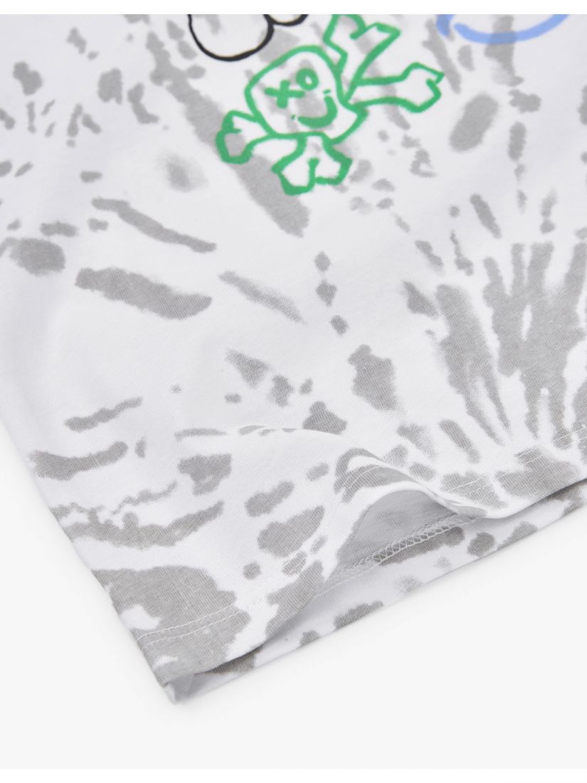 Μπλούζα μακρυμάνικη βαμβακερή με print LSN boy γκρι