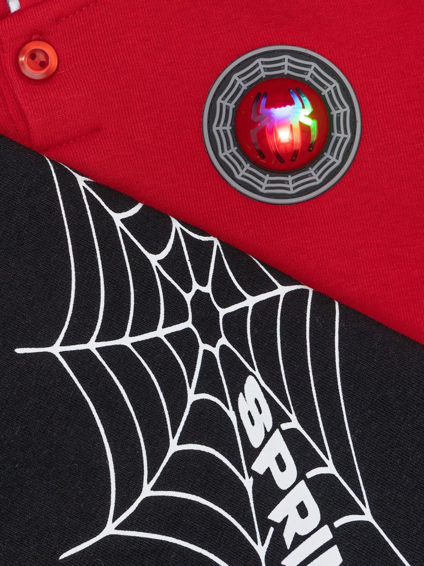 Φόρμα φούτερ Spiderman με φωτάκι και μάσκα κόκκινο