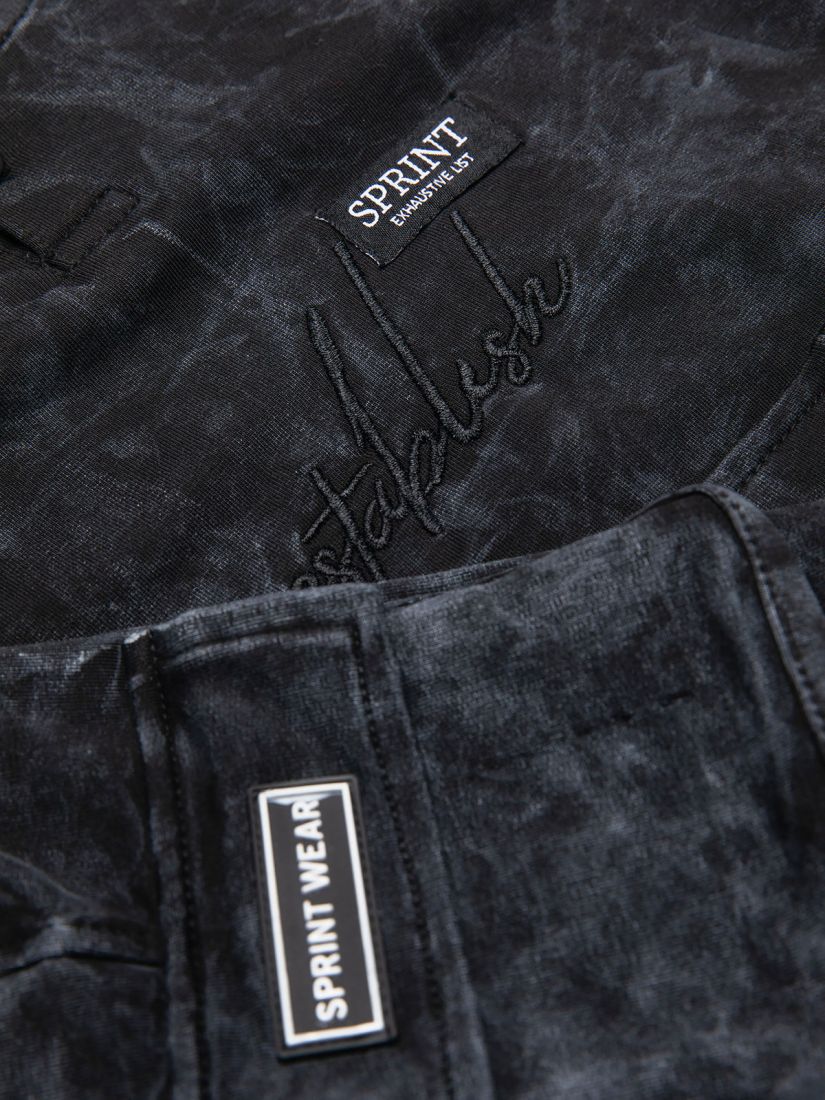 Φόρμα φούτερ λεπτή πετρωπλημένη με cargo παντελόνι μαύρο