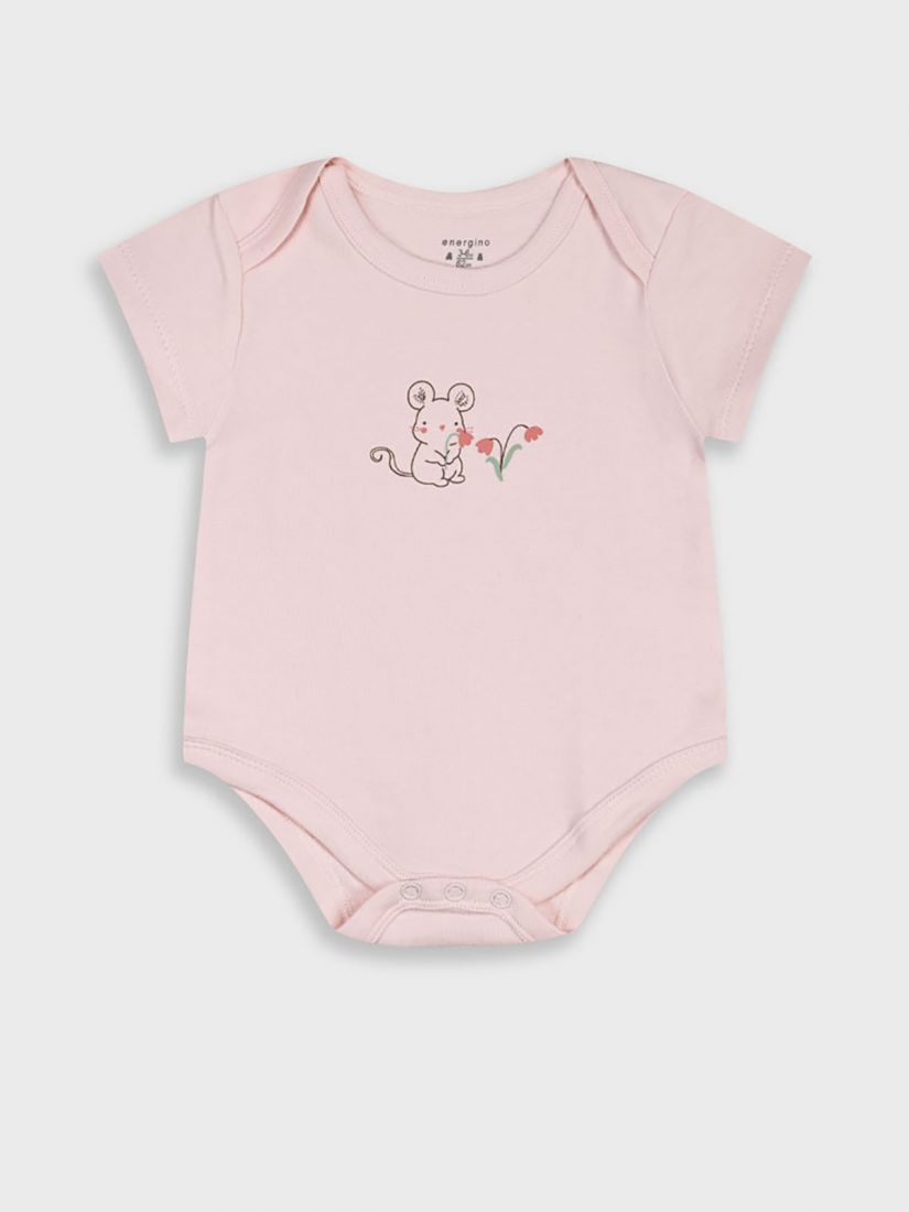 Ζιπουνάκια κοντομάνικα πακέτο των 5 print litlle flowers ροζ