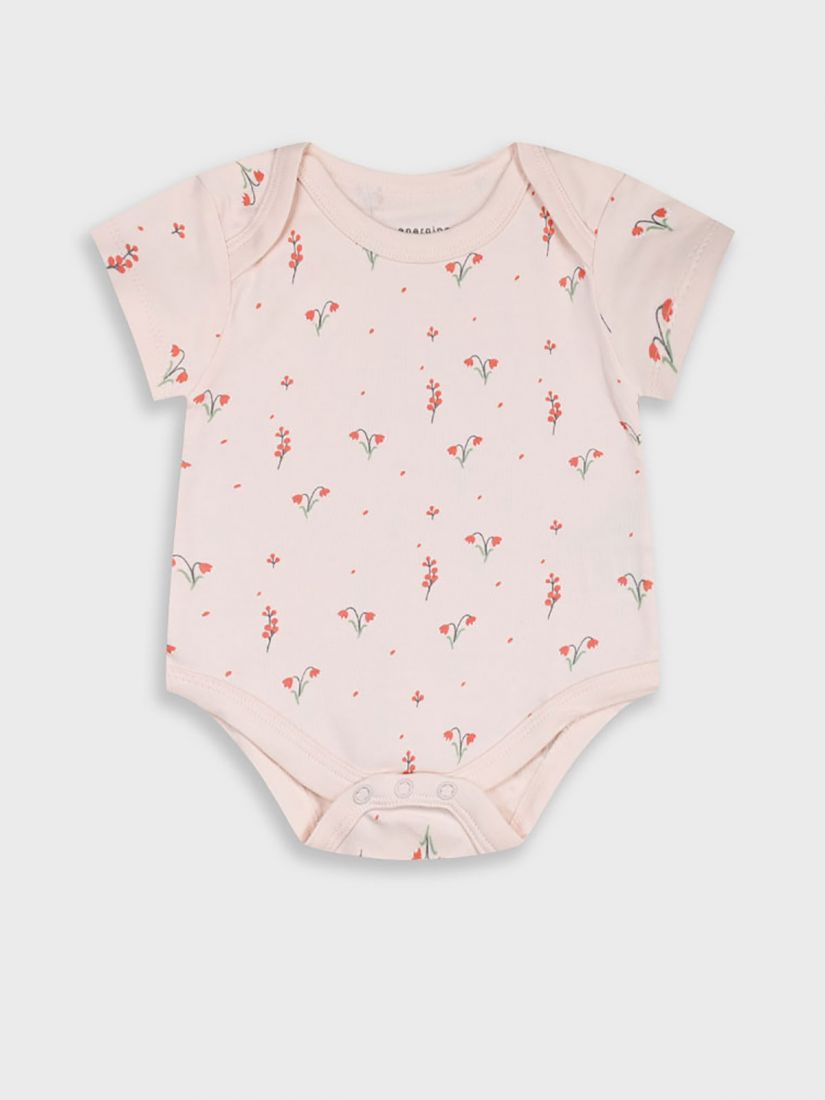 Ζιπουνάκια κοντομάνικα πακέτο των 5 print litlle flowers ροζ