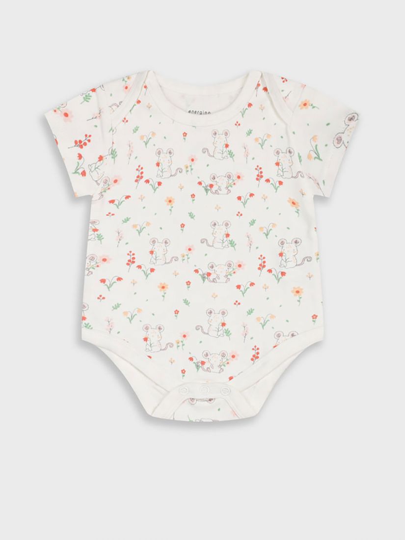 Ζιπουνάκια κοντομάνικα πακέτο των 5 print litlle flowers ροζ