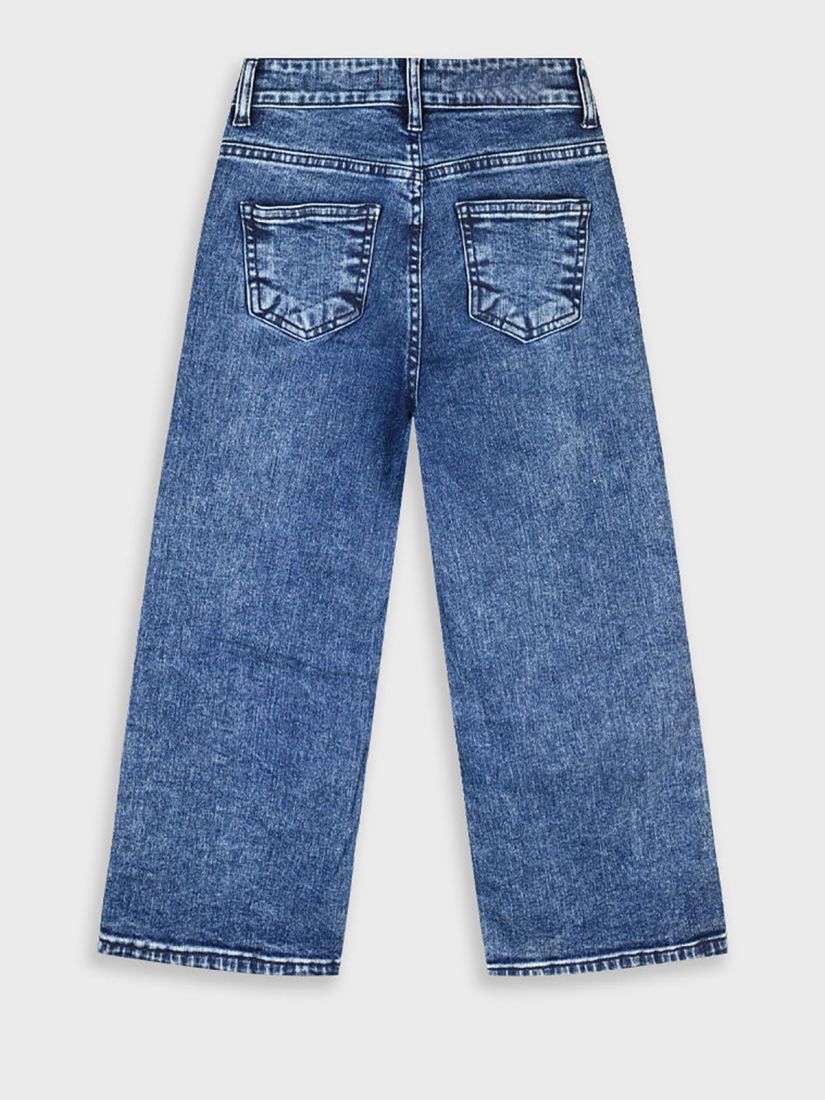 Παντελόνα τζιν με στρας στο κάτω μέρος μπλε