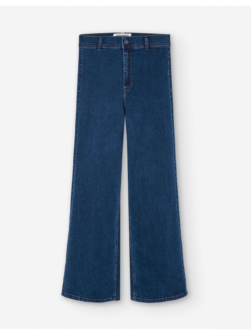Jean ψηλόμεσο wide leg μπλε