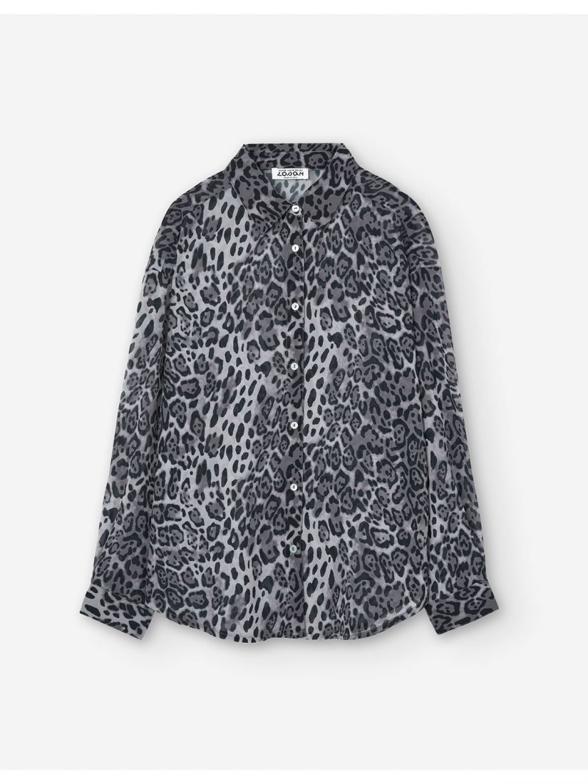 Πουκάμισο animal print γκρι