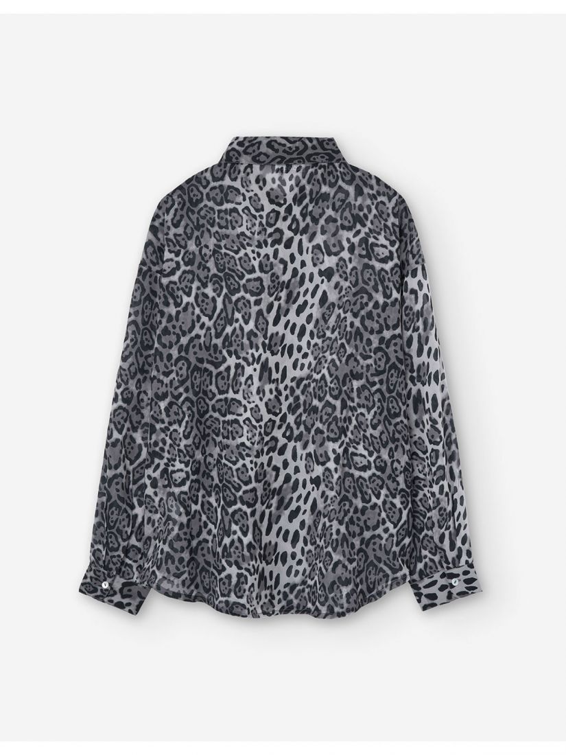 Πουκάμισο animal print γκρι