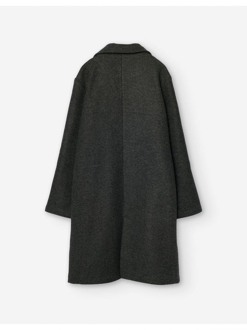 Παλτοζακέτα μονοκούμπι με τσέπες γκρι