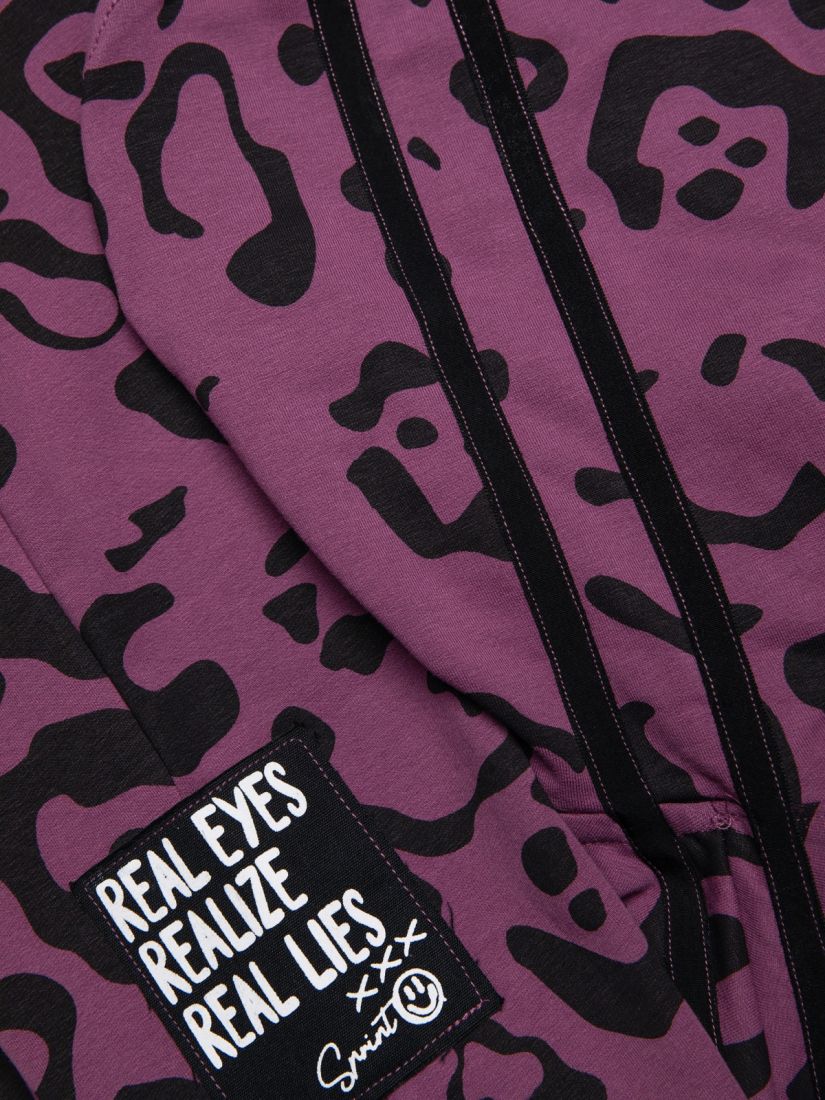 Φόρμα animal print με buggy παντελόνι  ματζέντα