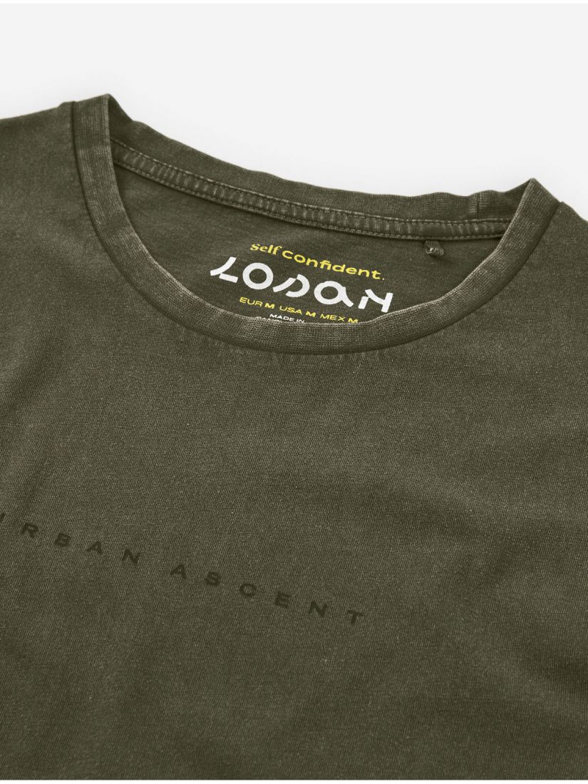 Μπλούζα μακρυμάνικη μονόχρωμη πετροπλημένη  χακί