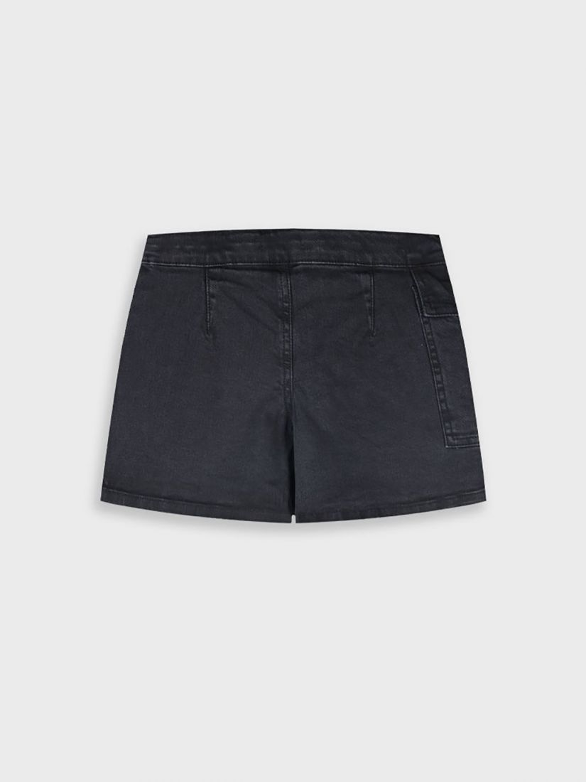 Φούστα σορτς τζιν με ζώνη μαύρο