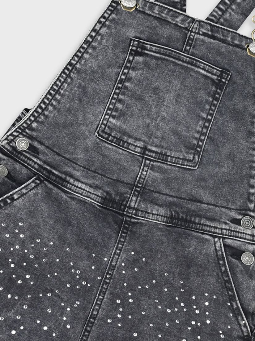 Σαλοπέτα τζιν σορτς με στρας μαύρο