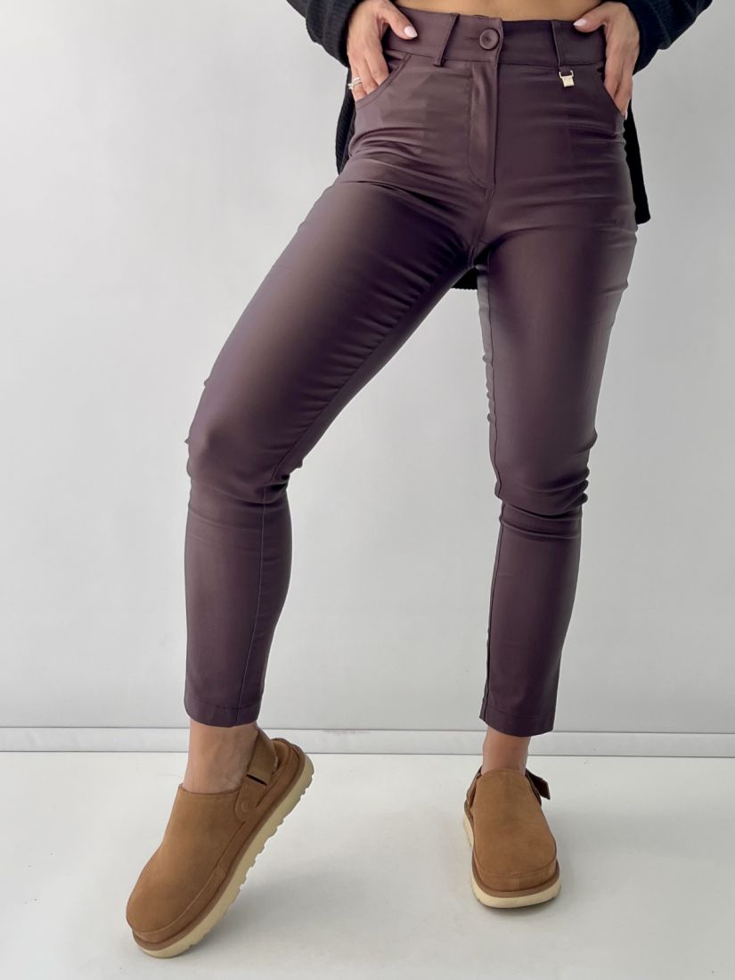 Παντελόνι δερματίνη παντάτσεπο μπορντώ