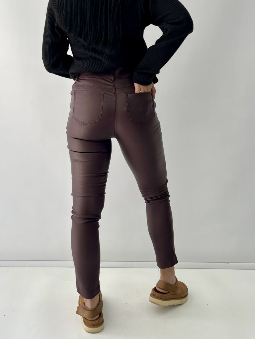 Παντελόνι δερματίνη παντάτσεπο μπορντώ