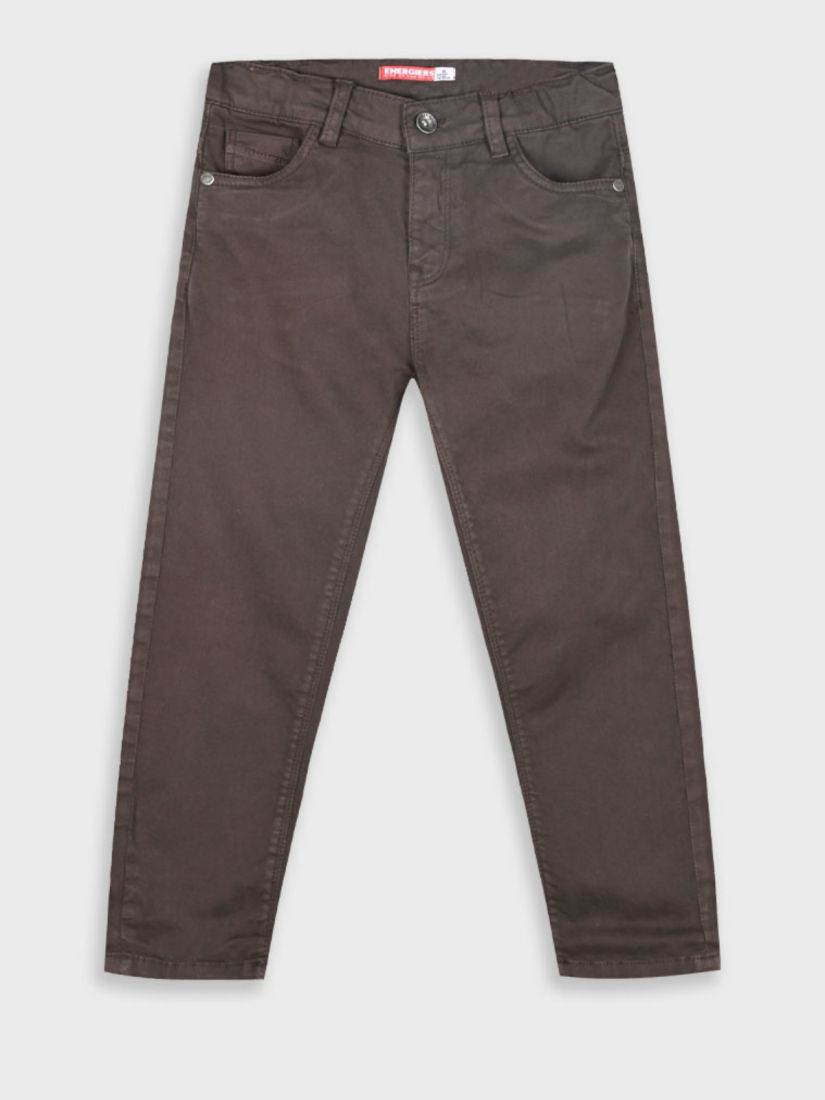 Παντελόνι chino πεντάτσεπο μονόχρωμο καφέ