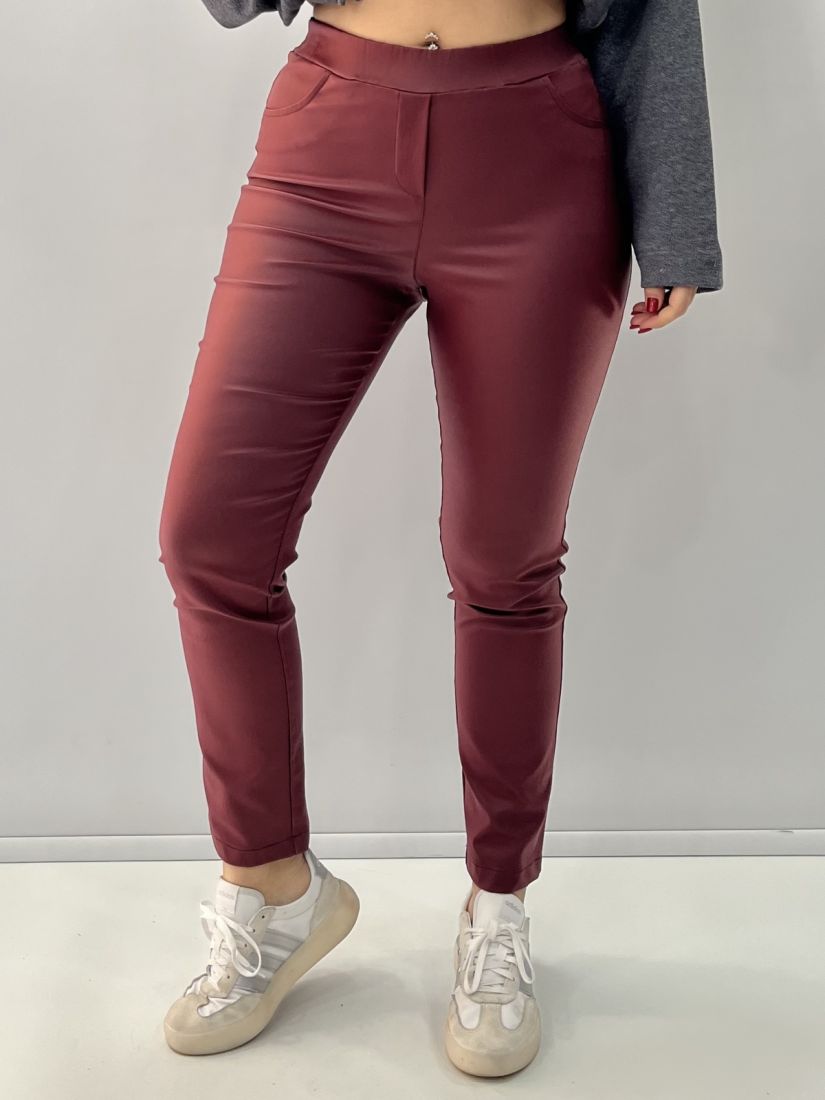 Παντελόνι δερματίνη  μπορντώ
