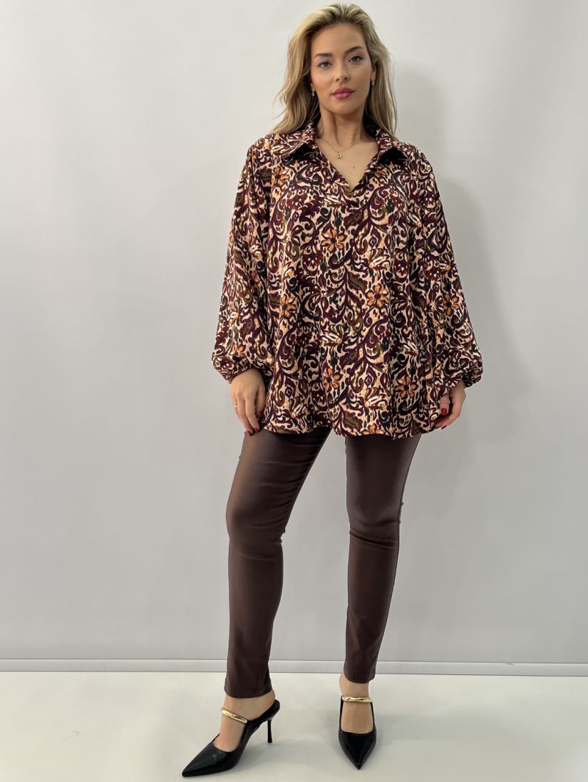 Παντελόνι δερματίνη  καφέ