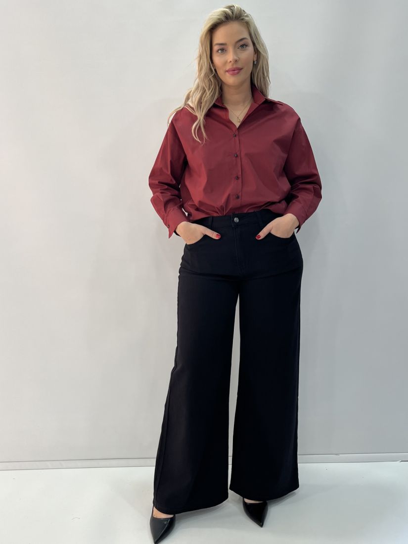 Παντελόνα jean ψηλόμεση μαύρο