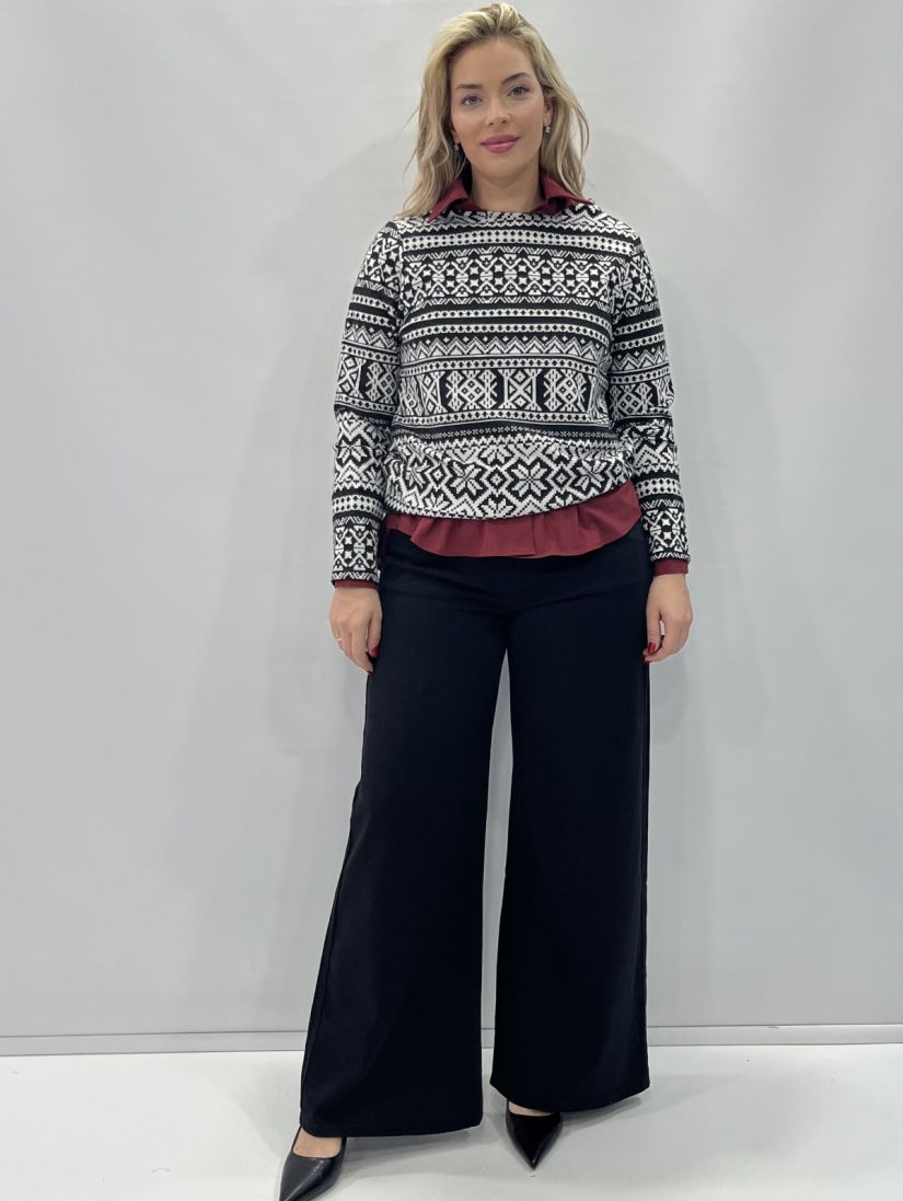 Παντελόνα jean ψηλόμεση μαύρο