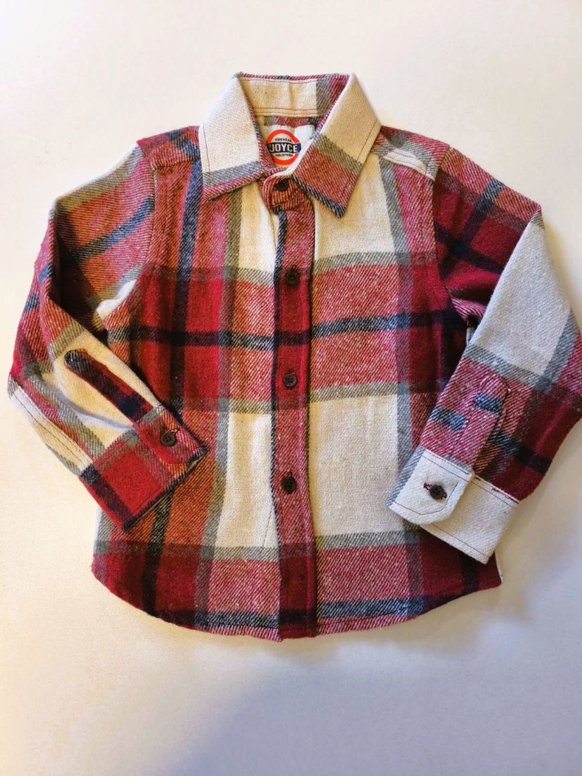 Πουκάμισο καρώ flannel αγόρι μεγάλο μπορντώ