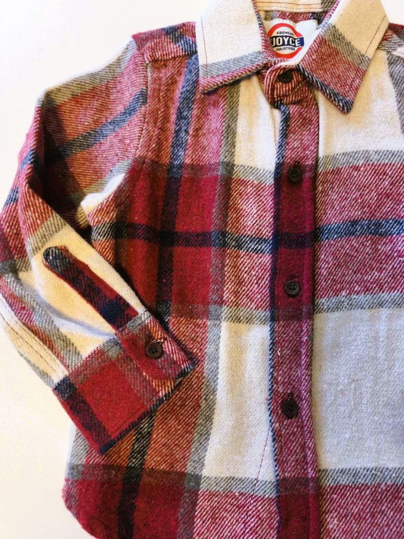 Πουκάμισο καρώ flannel αγόρι μεγάλο μπορντώ