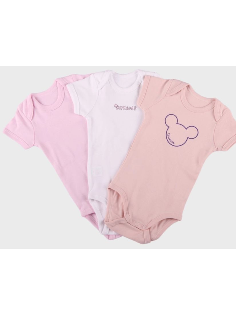 Ζιπουνάκια τριάδα βαμβακερά κοντομάνικα σε διάφορα σχέδια κορίτσι ροζ