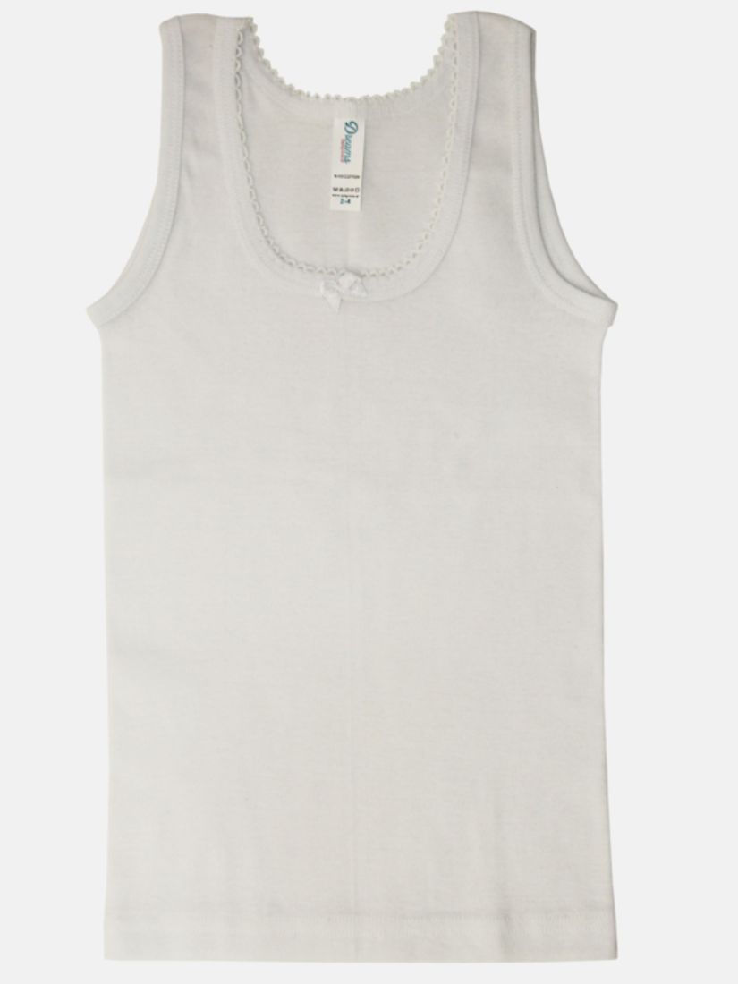 Φανελάκι βαμβακερό με χοντρή τιράντα και φιογκάκι λευκό