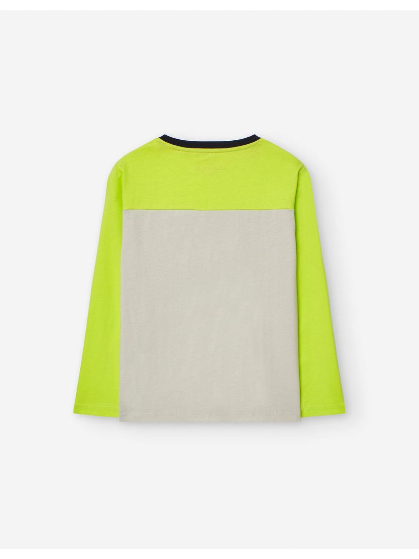 Μπλούζα μακρυμάνικη βαμβακερή με print LSN λαχανί