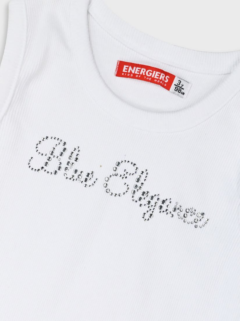 Τοπ μονόχρωμο με στρας λευκό