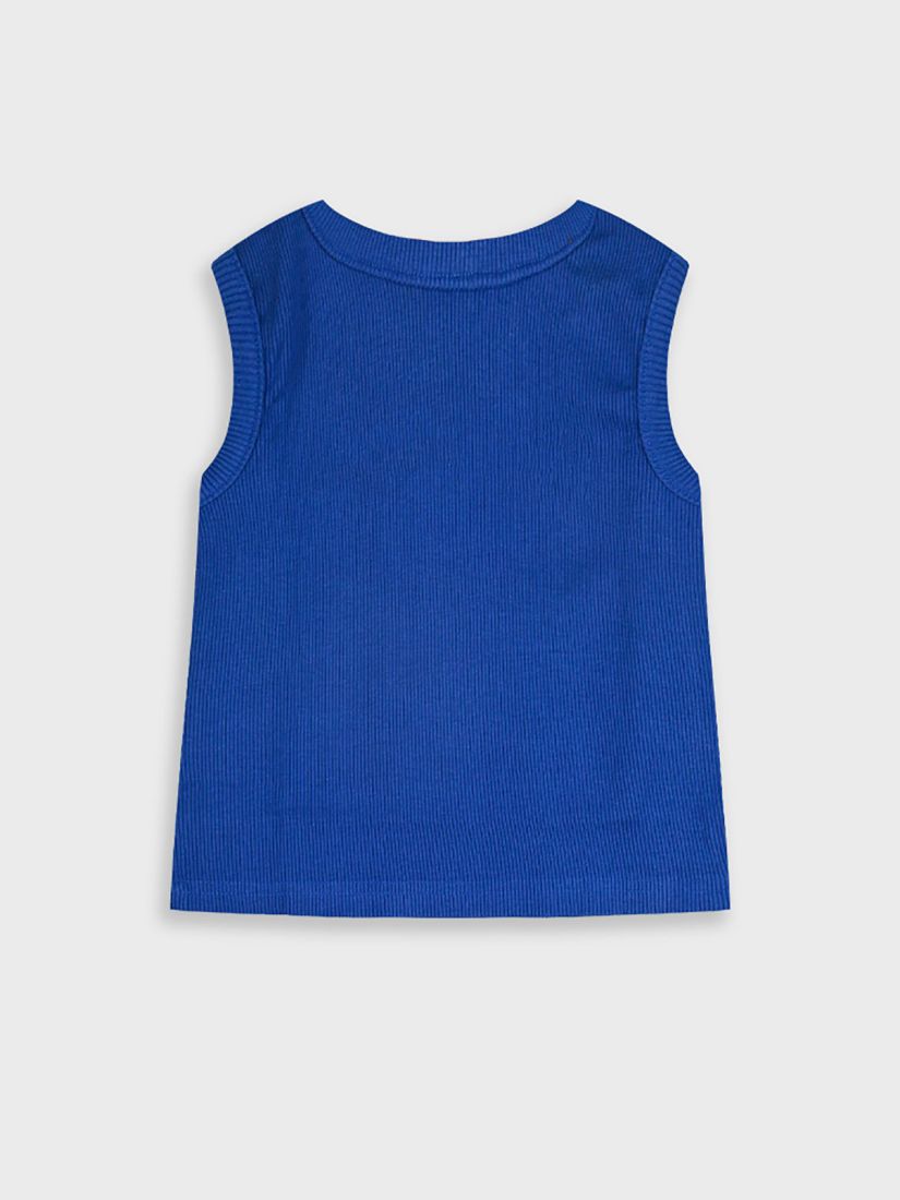 Τοπ μονόχρωμο με στρας μπλε