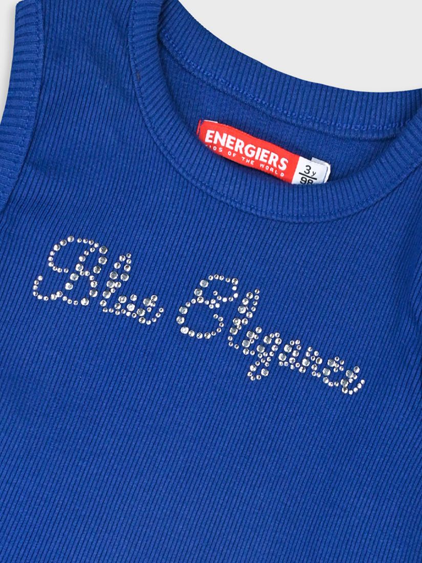 Τοπ μονόχρωμο με στρας μπλε