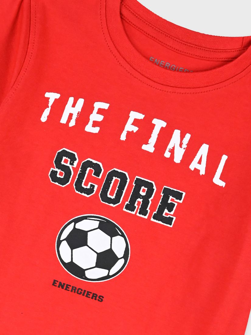 Σετ βαμβακερό με print the final score κόκκινο