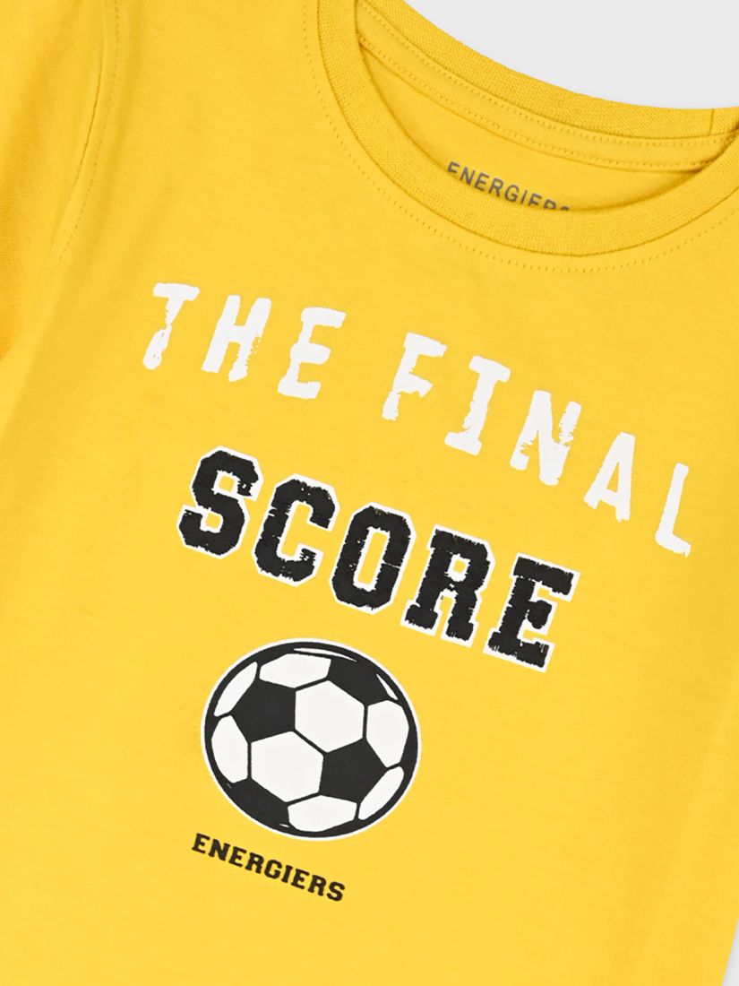 Σετ βαμβακερό με print the final score κίτρινο