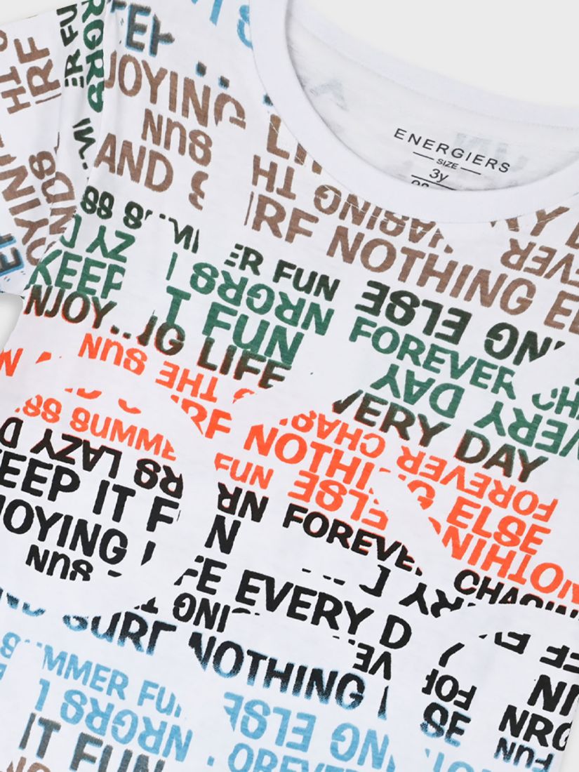 Μπλούζα κοντομάνικη ριγέ με print keep it fun βανίλια
