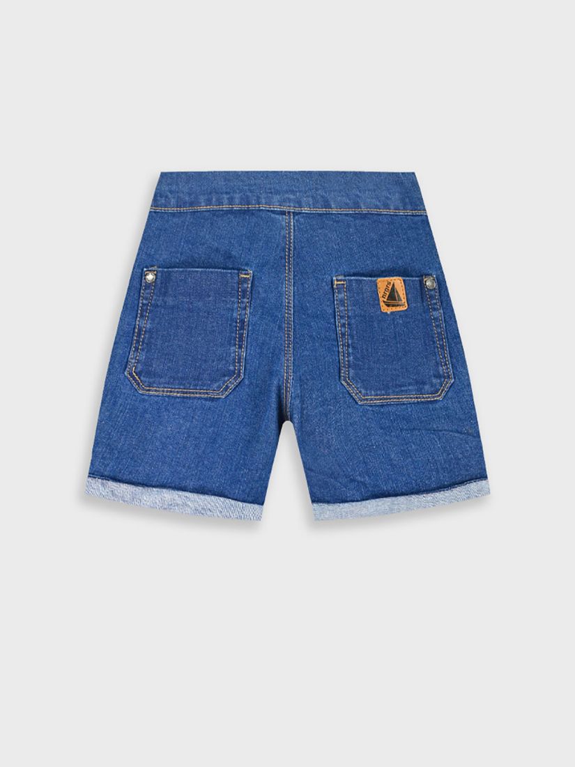 Βερμούδα τζιν μονόχρωμη με τσέπες αγόρι μικρό μπλε