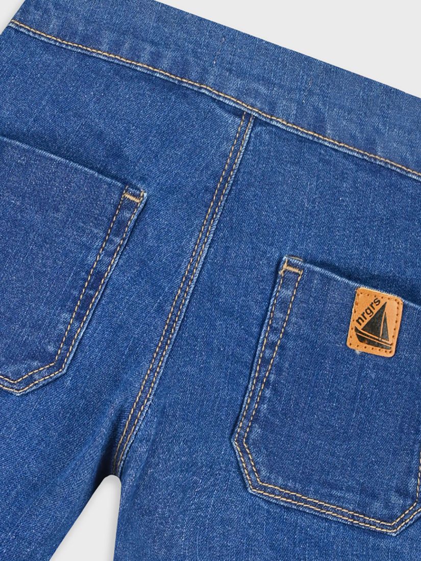 Βερμούδα τζιν μονόχρωμη με τσέπες αγόρι μικρό μπλε