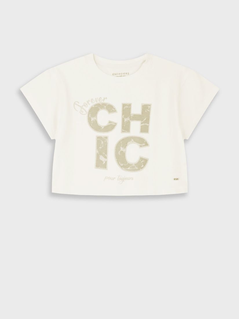 Μπλούζα κοντομάνικη με Print Chic μπεζ