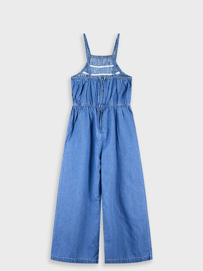 Ολόσωμη φόρμα τζιν παντελόνα με τσέπες μπλε