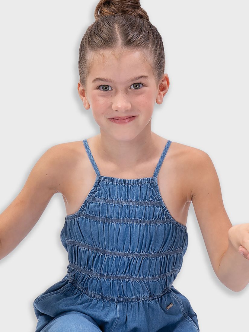 Ολόσωμη φόρμα τζιν παντελόνα με τσέπες μπλε