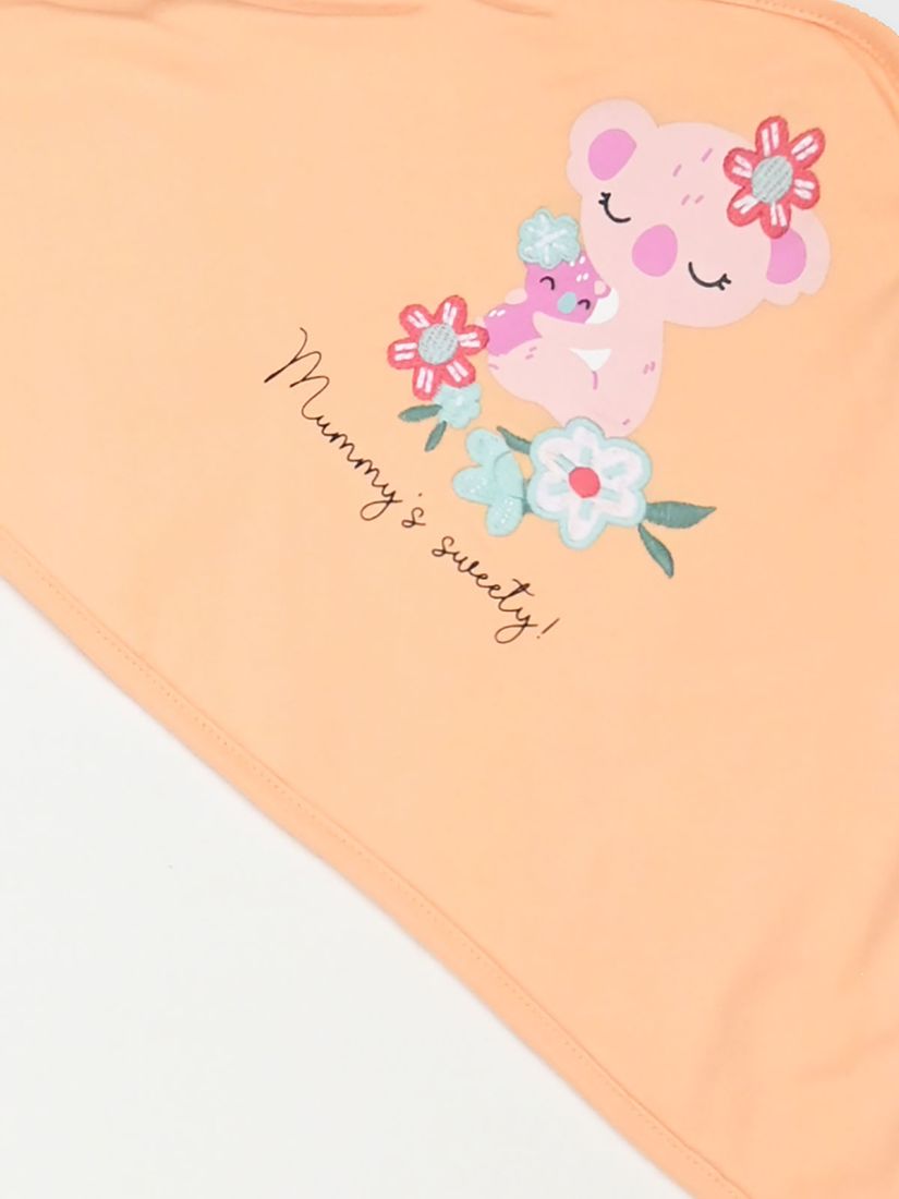 Μπουρνούζι πετσέτα με print mommy's sweety peach