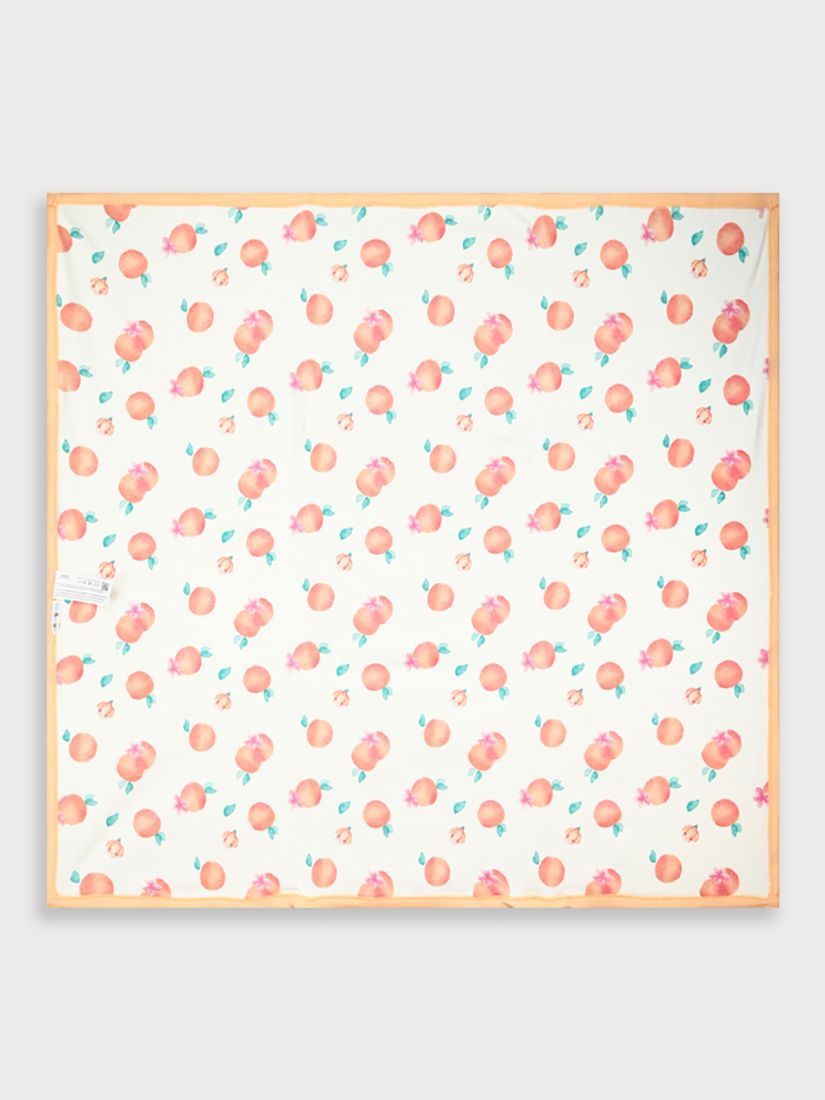 Κουβέρτα βαμβακερή με print peaches peach