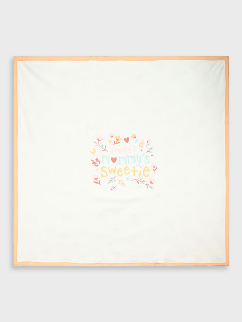 Κουβέρτα βαμβακερή με print peaches peach
