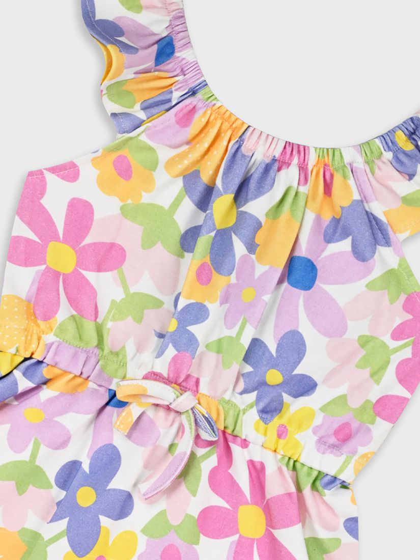 Φόρμα ολόσωμη σορτς με print χρωματιστά λουλούδια λιλά