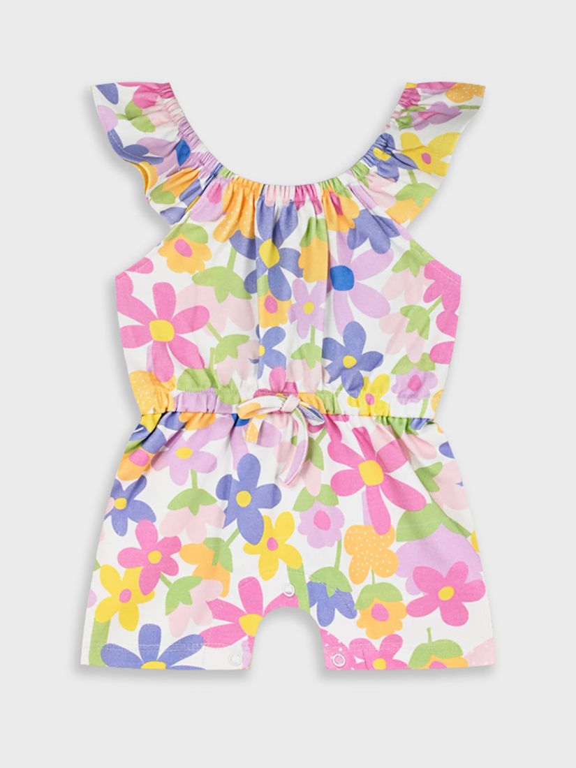 Φόρμα ολόσωμη σορτς με print χρωματιστά λουλούδια λιλά