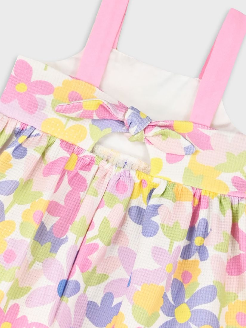 Φόρεμα με print χρωματιστά λουλούδια και δέσιμο στην πλάτη λιλά