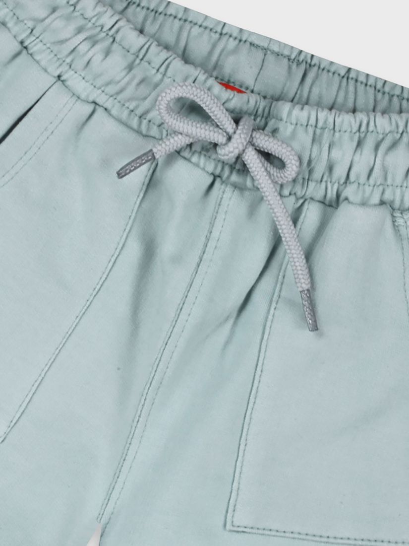 Σορτς μονόχρωμο με λάστιχο και τσέπες μέντα