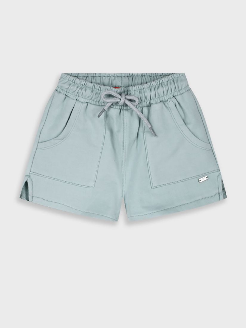 Σορτς μονόχρωμο με λάστιχο και τσέπες μέντα