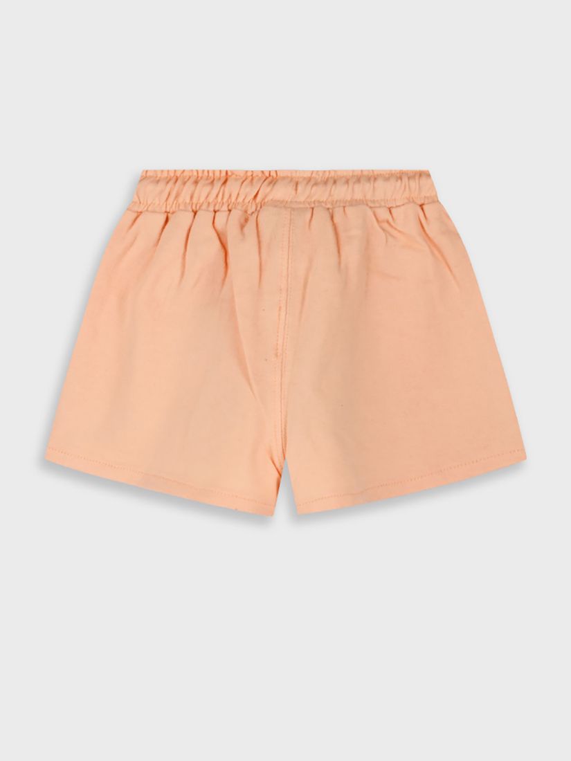 Σορτς μονόχρωμο με λάστιχο και τσέπες peach