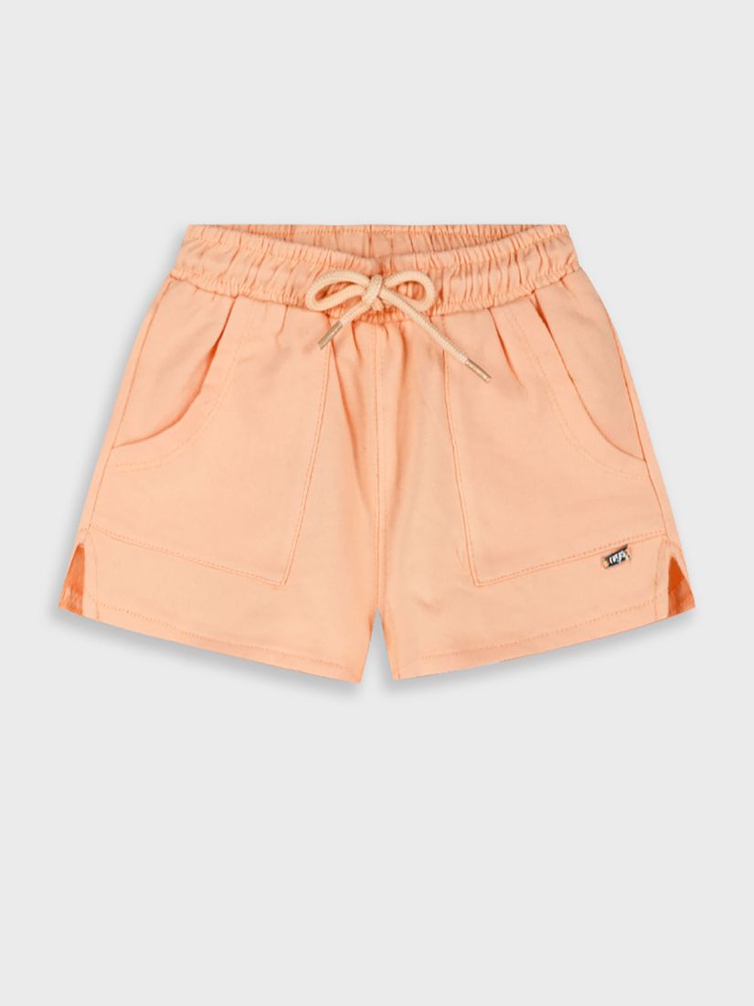 Σορτς μονόχρωμο με λάστιχο και τσέπες peach